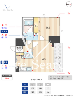 GRANPASEO菊川Ⅱ 601 【東京都菊川】 の間取り図