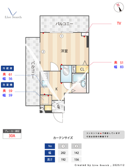 レジデンス新宿中落合 501 【東京都落合南長崎】 の間取り図