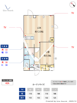 LIVART SEASON南台 501 【東京都幡ヶ谷】 の間取り図