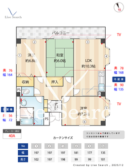 ドルミM宝塚 402 【兵庫県清荒神駅】 の間取り図