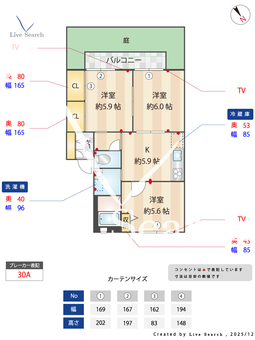 カサベラ東羽衣 0105 【大阪府南海電鉄高師浜支線 伽羅橋駅】 の間取り図
