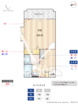エクメール西公園 401 【福岡県唐人町駅】 の間取り図