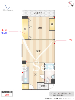 シャトー川端 402 【福岡県中洲川端駅】 の間取り図