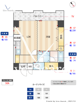 ニューライフ薬院 401 【福岡県薬院駅】 の間取り図