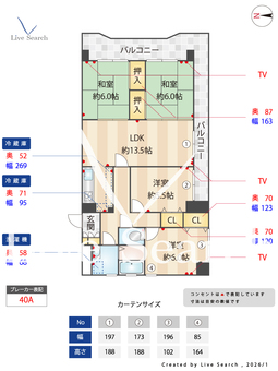 ふぁみーゆ月見坂 501 【愛知県覚王山】 の間取り図