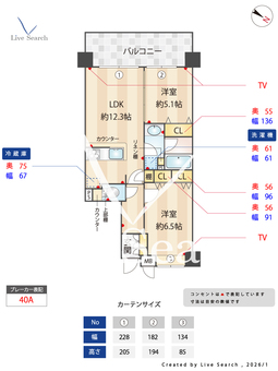 プレディアンスフォート北本ライズ 402 【埼玉県北本駅】 の間取り図