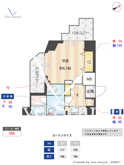 S-RESIDENCE本中山aloria 805 【千葉県下総中山駅】 の間取り図