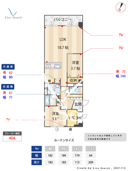 平尾ハウス 506 【福岡県薬院駅】 の間取り図