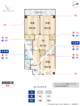ウォーク羽衣 405 【大阪府南海本線　羽衣駅】 の間取り図