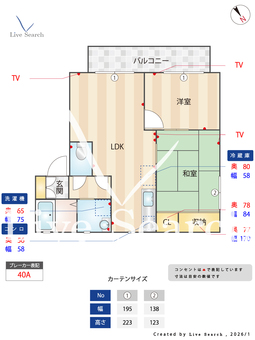 ポンテ　ピエールⅡ 0201 【大阪府ＪＲ阪和線 久米田駅】 の間取り図