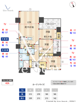 グランドメゾン百道浜オーシャン＆フォレスト 1508 【福岡県福岡市地下鉄　西新駅】 の間取り図