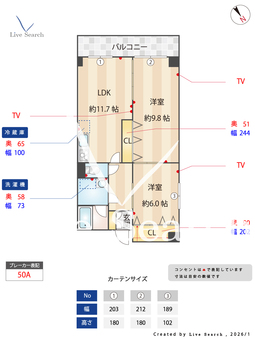 ハイツ・イシカワ 301 【大阪府阪和線 久米田駅】 の間取り図