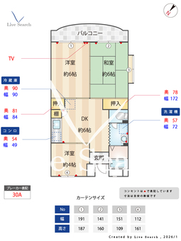 ファルム烏山 401 【東京都仙川駅】 の間取り図