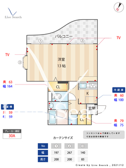 ワイズスクエアー 308 【東京都三軒茶屋駅】 の間取り図