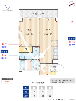 シーガル マンション 401 【大阪府南海電鉄南海本線　住ノ江駅】 の間取り図