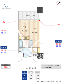 ルネッサンス21博多 610 【福岡県中洲川端駅】 の間取り図