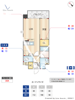 クラス平尾 603 【福岡県西鉄　平尾駅】 の間取り図