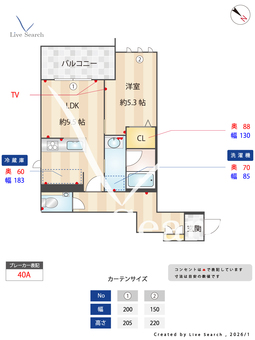 べレオ元町山手 302 【兵庫県阪神電鉄本線 元町駅 徒歩5分】 の間取り図