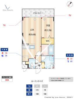 アイリスコート七右衛門 204 【神奈川県横浜市ブルーライン　中川駅　徒歩2分】 の間取り図