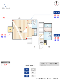 アクシス神楽坂 201 【東京都神楽坂駅】 の間取り図