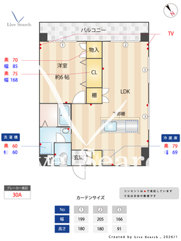 アンベール東天神 906 【福岡県天神駅】 の間取り図