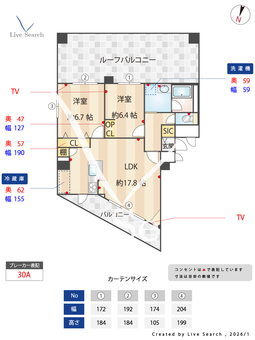 S-FORT亀戸 1202 【東京都東大島駅】 の間取り図