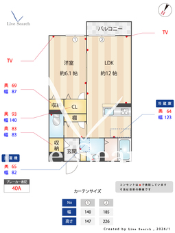 ボナールカナギⅡ 202 【茨城県友部駅】 の間取り図