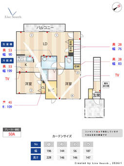 ヴィラ　アンソレイエ 0202 【大阪府南海電鉄高野線 狭山駅】 の間取り図