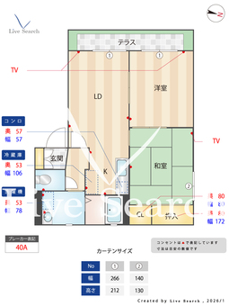 グレイス21 E101 【大阪府近鉄長野線 喜志駅】 の間取り図