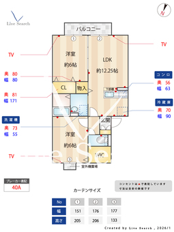 ラークス 203 【埼玉県杉戸高野台】 の間取り図