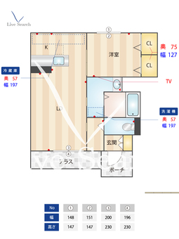 メゾンドプレミアス 102 【大阪府河内山本駅】 の間取り図