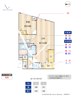 G.T.A.中野坂上 501 【東京都中野新橋駅】 の間取り図
