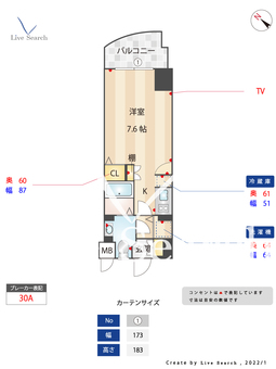 エンクレスト天神東 903 【福岡県中洲川端駅】 の間取り図