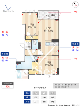 ラ・シャンス 201 【東京都立川駅】 の間取り図