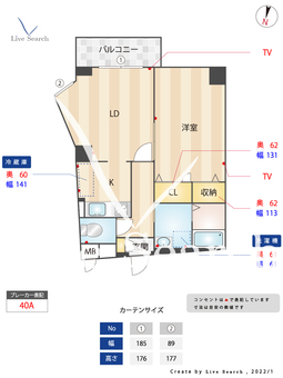 ルガーノ警固 1003 【福岡県薬院大通り駅】 の間取り図