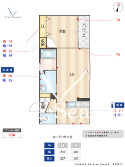 シャーメゾン彩　Ⅱ号館 202 【大阪府大日駅】 の間取り図