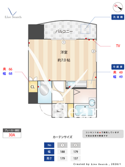 エテルナ西天神 105 【福岡県薬院大通駅】 の間取り図