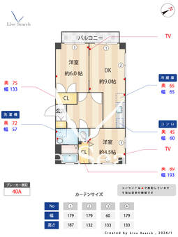 第5フェニックス 307 【千葉県総武本線　都賀駅　徒歩10分】 の間取り図