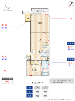 ネオカーサ高宮 207 【福岡県高宮駅】 の間取り図