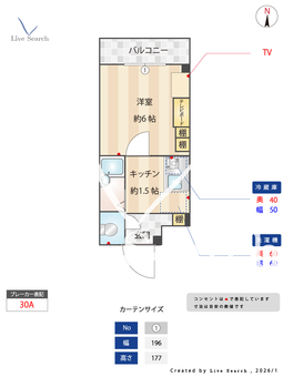ユーサンハイライズ 308 【大阪府	 阪和線　堺市駅　徒歩6分】 の間取り図