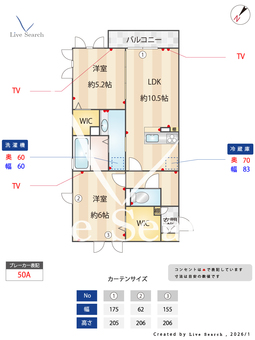 Riche 201 【埼玉県吉川美南】 の間取り図