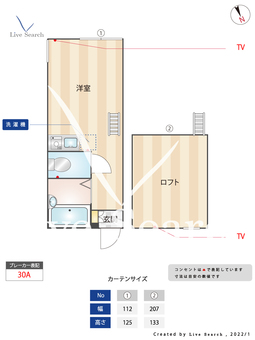 ユナイトリバーサイド生麦 202 【神奈川県生麦駅】 の間取り図
