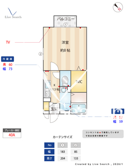 プランドール 201 【埼玉県埼玉高速鉄道　南鳩ヶ谷駅　徒歩9分】 の間取り図