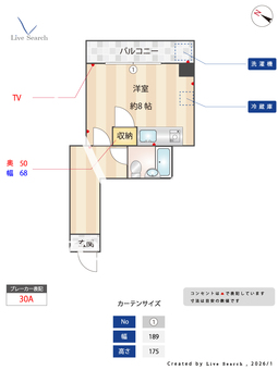 淡青ビル 501 【福岡県西鉄平尾駅】 の間取り図