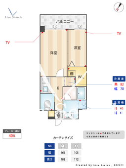 アトリオフラッツ大楠 306 【福岡県高宮駅】 の間取り図