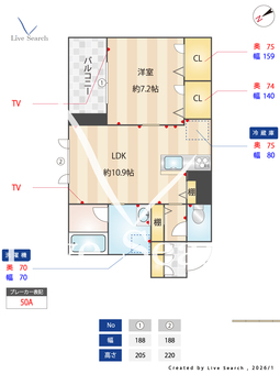 コルマル 202 【千葉県柏の葉キャンパス】 の間取り図