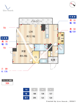 コルマル 303 【千葉県柏の葉キャンパス】 の間取り図