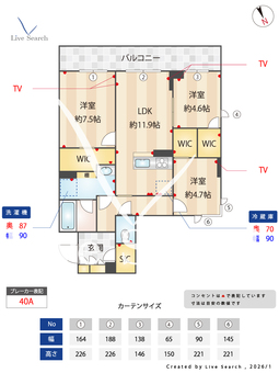 シャーメゾン流山 301 【千葉県流山おおたかの森】 の間取り図