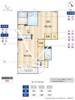 シルクタウンA 101 【茨城県小絹駅】 の間取り図