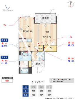 シャーメゾンガーデンズ　KNK 103 【兵庫県新神戸駅 徒歩7分】 の間取り図